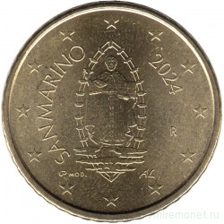 Монета. Сан-Марино. 50 центов 2024 год.