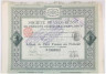 Акция. Франция. Париж. "Societe Franco-Russe de Produits Chimiques and d'Explosifs". Акция 100 франков 1910 год. С 27-мя купонами.