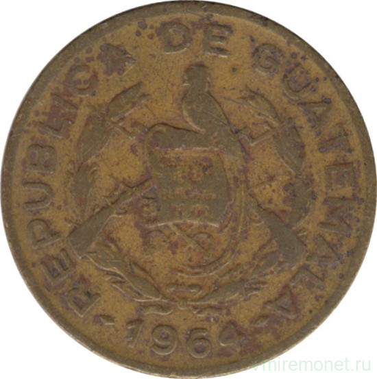 Монета. Гватемала. 1 сентаво 1964 год.