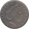 Монета. Бермудские острова. 25 центов 2000 год. рев.