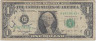 Банкнота. США. 1 доллар 1963 год. Серия В. Тип 443c. Знак * - серия замещения.