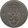 Монета. Норвегия. 50 эре 1983 год. ав.