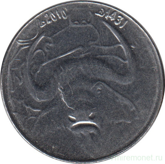 Монета. Алжир. 1 динар 2010 год.