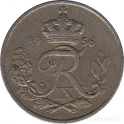 Монета. Дания. 10 эре 1956 год.