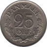  Монета. Дания. 25 эре 1962 год. рев.