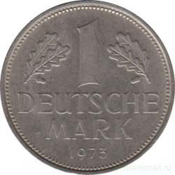 Монета. ФРГ. 1 марка 1973 год. Монетный двор - Карлсруэ (G).