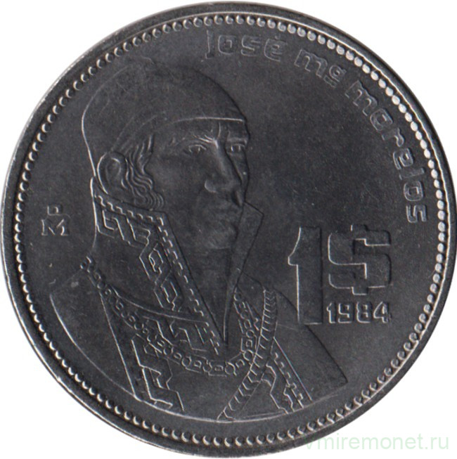 Монета. Мексика. 1 песо 1984 год.