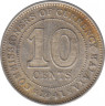 Монета. Малайя (Малайзия). 10 центов 1941 год. ав.