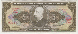 Банкнота. Бразилия. 5 крузейро 1962 год.