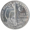 Монета. США. 1 доллар 1992 год (D). 500 лет путешествию Колумба.
