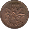 Монета. Канада. 1 цент 1975 год. ав.