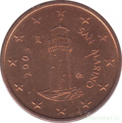 Монета. Сан-Марино. 1 цент 2005 год.