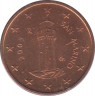 Монета. Сан-Марино. 1 цент 2005 год. ав.