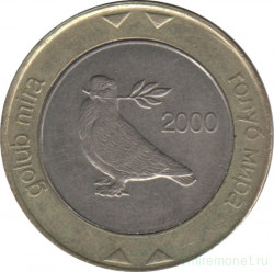 Монета. Босния и Герцеговина. 2 конвертируемые марки 2000 год.
