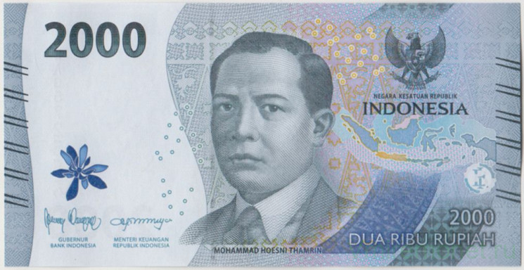 Банкнота. Индонезия. 2000 рупий 2022 год. Тип W163.