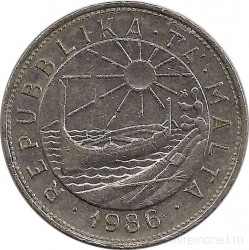 Монета. Мальта. 1 лира 1986 год.