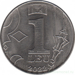 Монета. Молдова. 1 лей 2022 год.