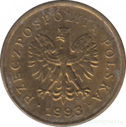 Монета. Польша. 1 грош 1993 год.