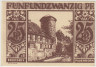 Бона. Нотгельд. Германия. Город Падерборн. 25 пфеннигов 1921 год. Вариант 1043.5.1.1. рев.