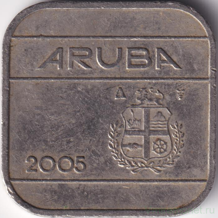 Монета. Аруба. 50 центов 2005 год.