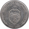 Монета. Тунис. 0.5 динара 2011 год. ав.