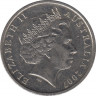 Монета. Австралия. 10 центов 2007 год. ав.