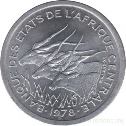 Монета. Центральноафриканский экономический и валютный союз (ВЕАС). 1 франк 1978 год.