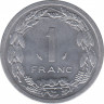 Монета. Центральноафриканский экономический и валютный союз (ВЕАС). 1 франк 1978 год. рев.