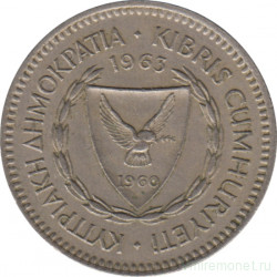 Монета. Кипр. 50 милей 1963 год.