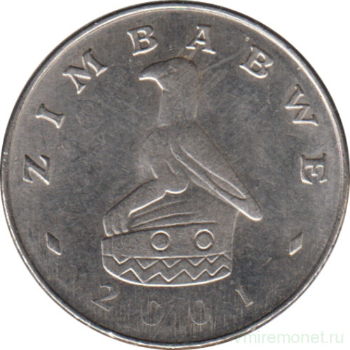 Монета. Зимбабве. 10 центов 2001 год.