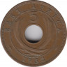 Монета. Британская Восточная Африка. 5 центов 1952 год. ав.