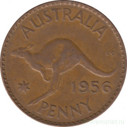 Монета. Австралия. 1 пенни 1956 год.