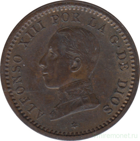 Монета. Испания. 2 сентимо 1911 год.