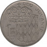 Монета. Монако. 1 франк 1977 год. рев.
