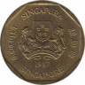 Монета. Сингапур. 1 доллар 1987 год. Алюминиевая бронза. ав.