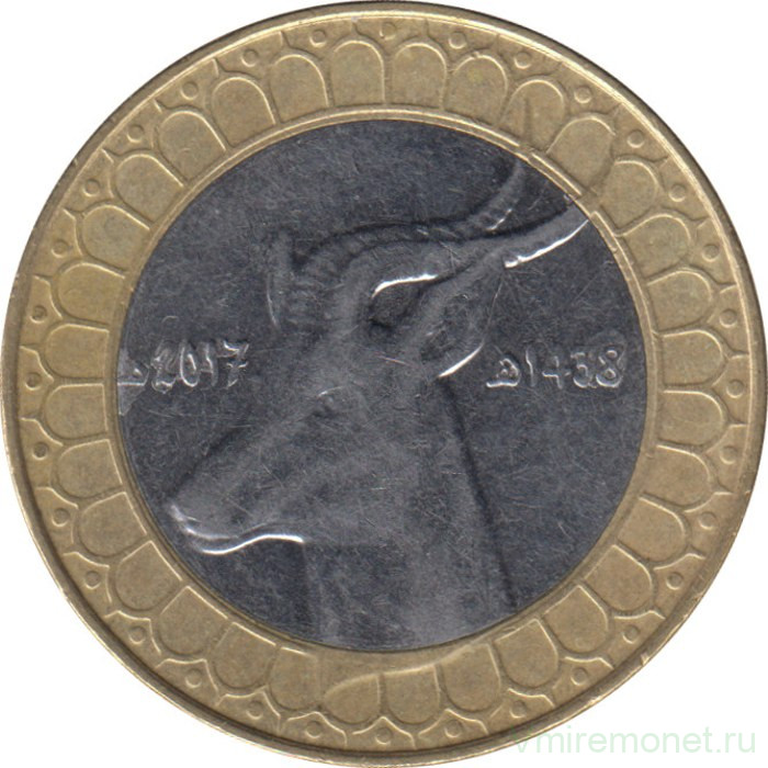 Монета. Алжир. 50 динаров 2017 год.