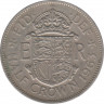 Монета. Великобритания. Полкроны (2.5 шиллинга) 1963 год. ав.