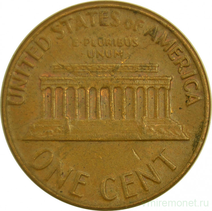 Монета. США. 1 цент 1970 год. Монетный двор S.