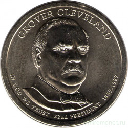 Монета. США. 1 доллар 2012 год. Президент США № 22, Гровер Кливленд. Монетный двор D.