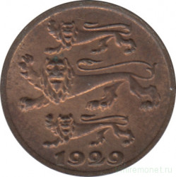Монета. Эстония. 1 сент 1929 год.