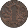 Монета. Эстония. 1 сент 1929 год. рев.