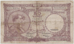 Банкнота. Бельгия. 20 франков 1941 год. Тип 111 (2).