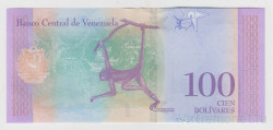 Банкнота. Венесуэла. 100 боливаров 2018 год. (18.05.2018)