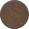 Монета. Новая Зеландия. 1 пенни 1945 год. ав.
