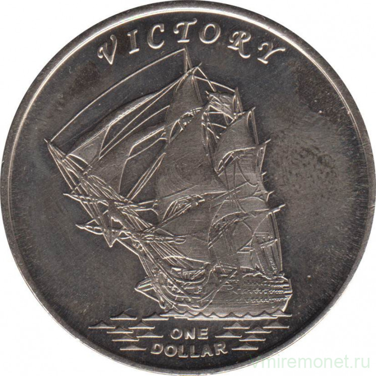 Монета. Острова Гилберта (Кирибати). 1 доллар 2014 год."Виктори".