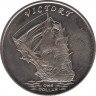 Монета. Острова Гилберта (Кирибати). 1 доллар 2014 год."Виктори". ав.