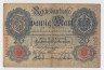 Банкнота. Германия. Германская империя (1871-1918). 20 марок 1910 год. Номер серии (семь цифр и одна буква) - красный цвет. ав.