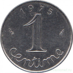 Монета. Франция. 1 сантим 1975 год.