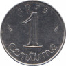 Монета. Франция. 1 сантим 1975 год. ав.