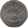 Монета. Фолклендские острова. 50 пенсов 2003 год. ав.
